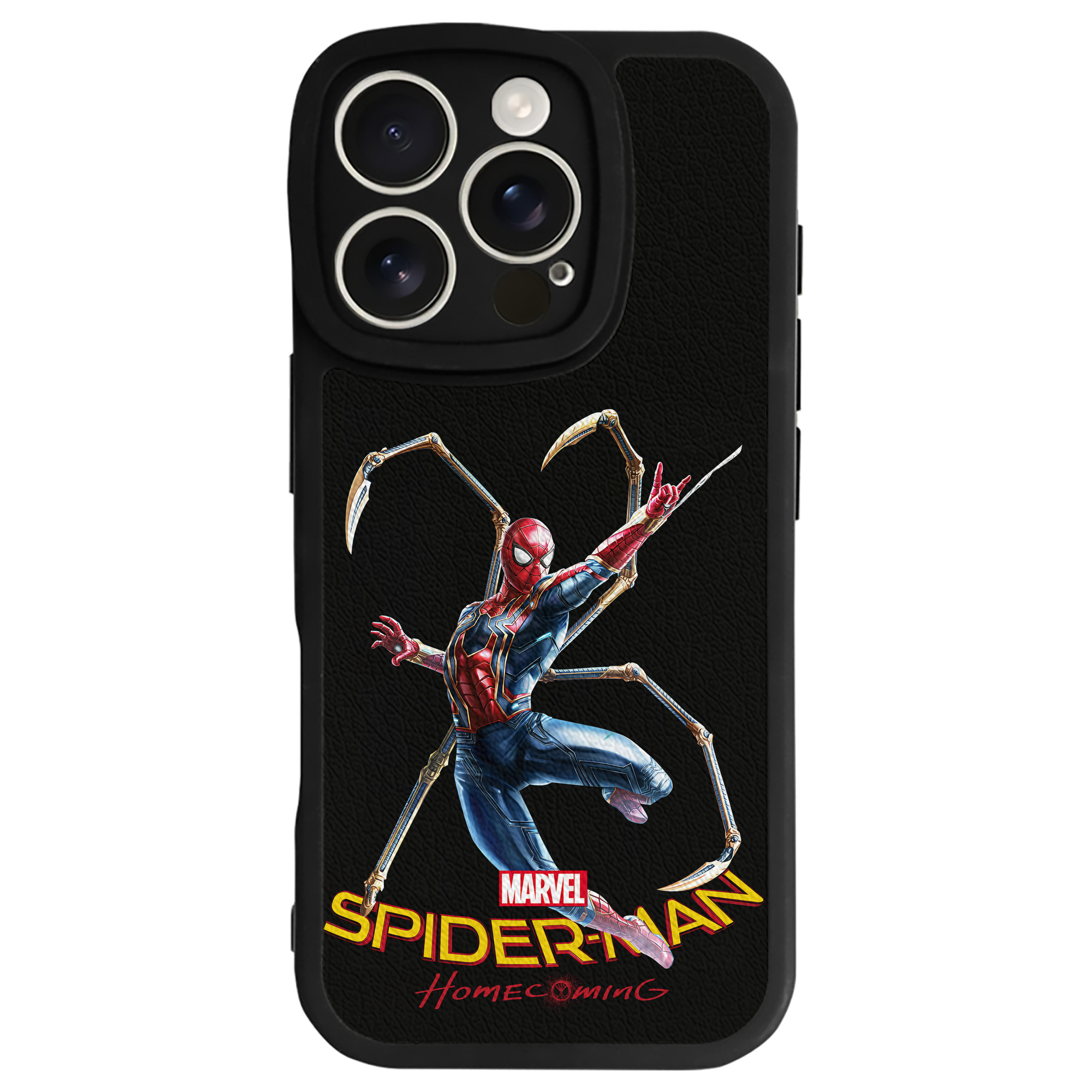 （画像用） Spider Man スパイダーマン 【iPhone 16シリーズ対応】シリコンスマホケース（レザー調） 材質：シリコン
